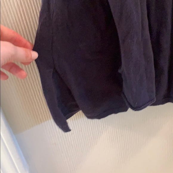 Navy Off the Shoulder, Long Sleeve Sweater - Picture 3 of 4